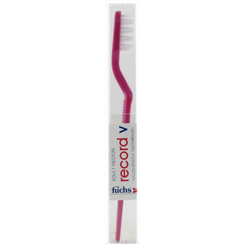 Fuchs Record V Nylon Bristle Toothbrush For Adult, Medium, 1 Unit